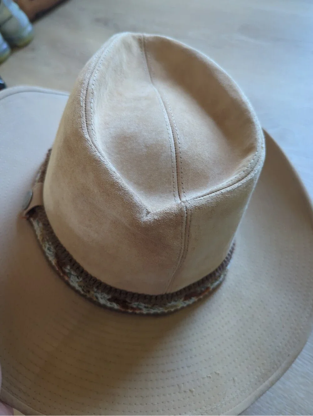 Vintage Larry Mahan Collection Size 7 5/8 Dusty Roads Tanbark Cowboy Duster